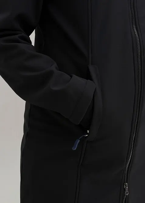 Lange, waterafstotende outdoor softshell jas met teddyfleece, bonprix