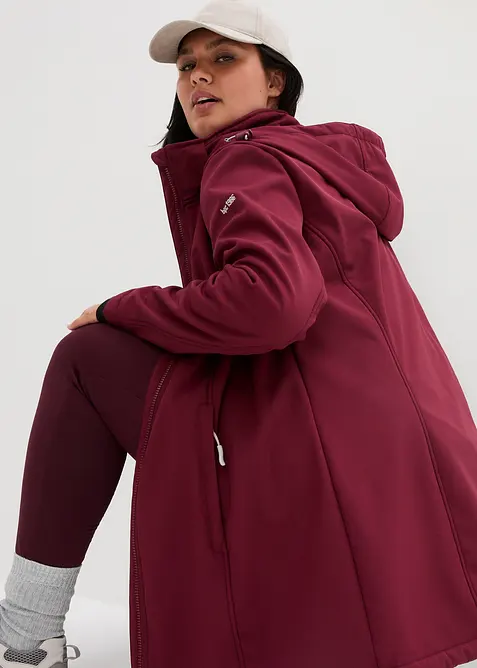 Lange, waterafstotende outdoor softshell jas met teddyfleece, bonprix