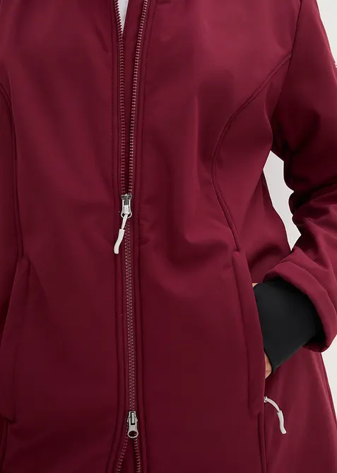 Lange, waterafstotende outdoor softshell jas met teddyfleece, bonprix