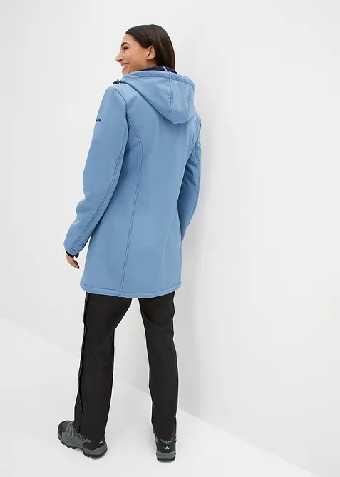Lange, waterafstotende outdoor softshell jas met teddyfleece, bonprix
