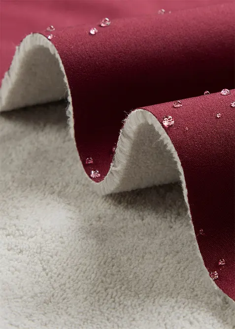 Lange, waterafstotende outdoor softshell jas met teddyfleece, bonprix