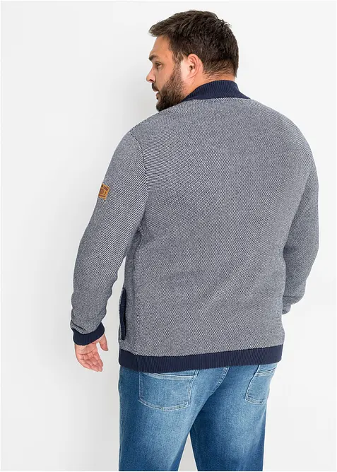 Grof gebreide vest met opstaande kraag, bonprix