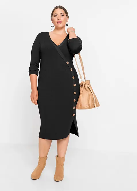 Gebreide jurk van een viscosemix, bonprix