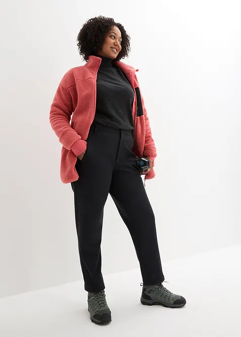 Stretch softshell outdoor broek met comfortband, waterafstotend, bonprix