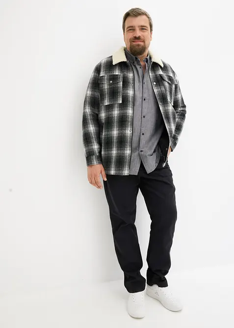 Regular fit twill broek van katoen, straight, bonprix