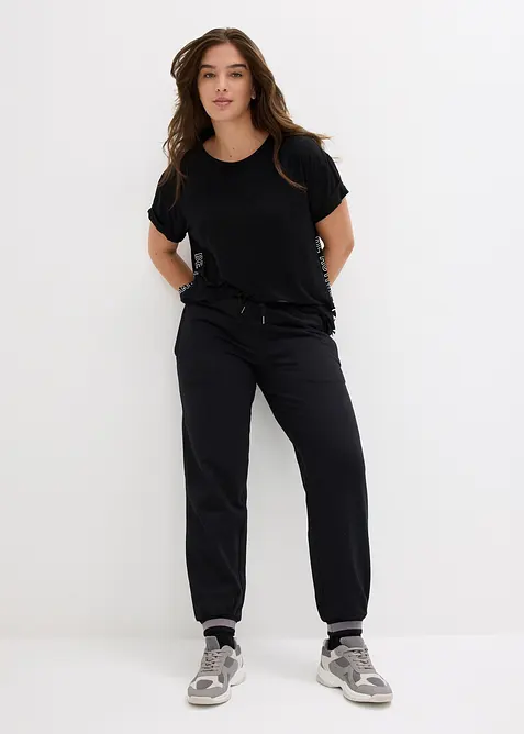 Sweatpants in een katoenmix (set van 2), bonprix