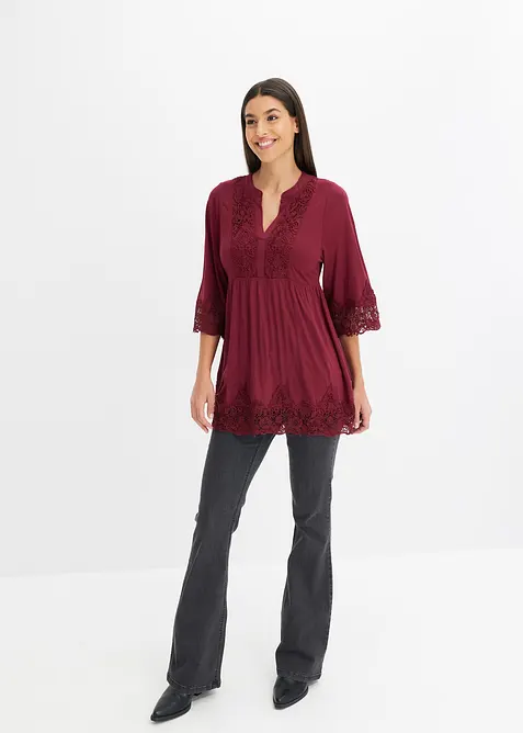 Shirt tuniek van viscose, bonprix