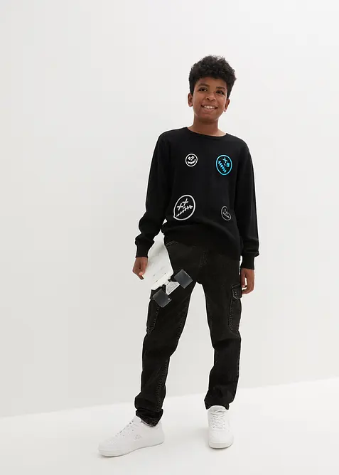 Jongens trui van fijn katoen, bonprix