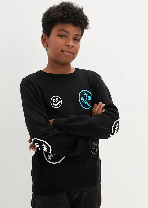 Jongens trui van fijn katoen, bonprix