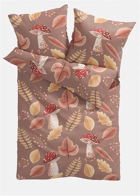 Dekbedovertrek met paddenstoelen, bonprix