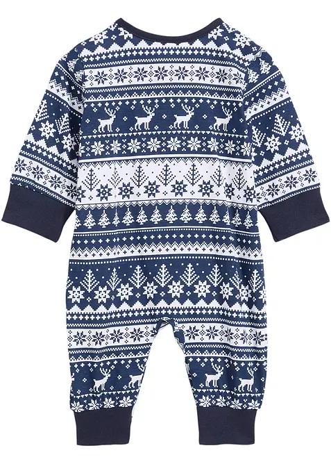 Comfortabele Baby jumpsuit met Noors patroon van biologisch katoen, bonprix