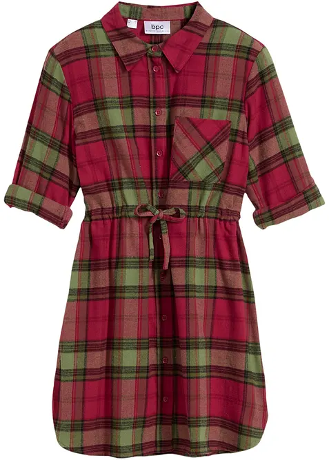 Flanellen meisjes blousejurk, bonprix