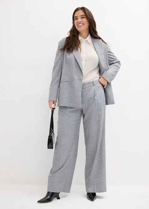 Bandplooibroek van een wolmix, bonprix