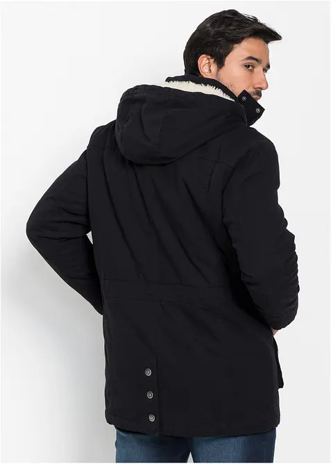 Winterparka met capuchon met teddy voering, bonprix