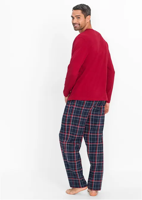 Pyjama met lange mouwen van biologisch katoen, bonprix