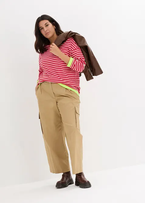 Longsleeve met trompetmouwen, bonprix