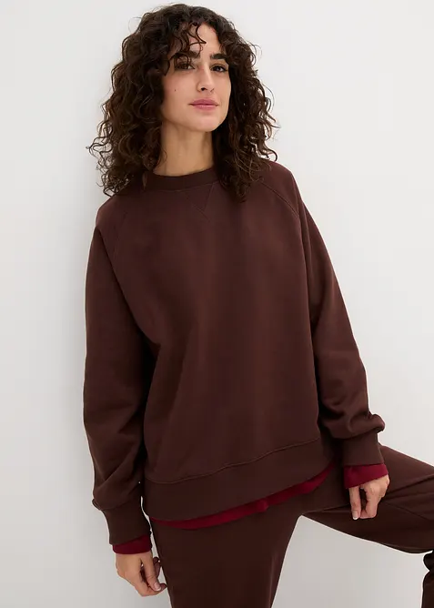 Essential oversized sweater van biologisch katoen, bonprix