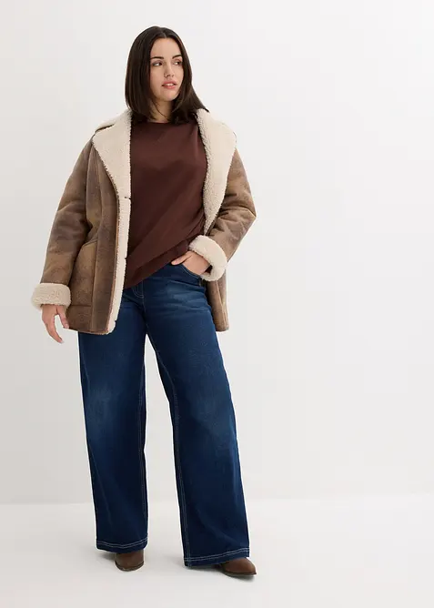 Essential oversized sweater van biologisch katoen, bonprix