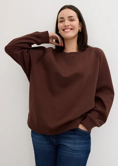 Essential oversized sweater van biologisch katoen, bonprix