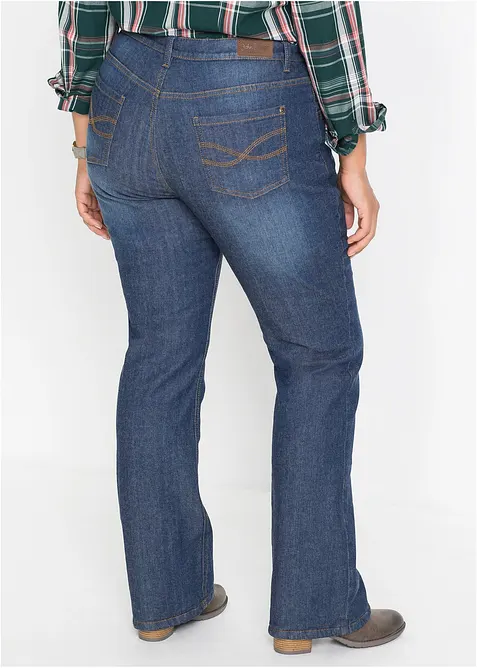 Thermo bootcut jeans, high waist, bonprix
