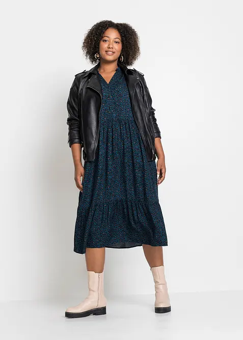 Midi jurk van viscose, bonprix