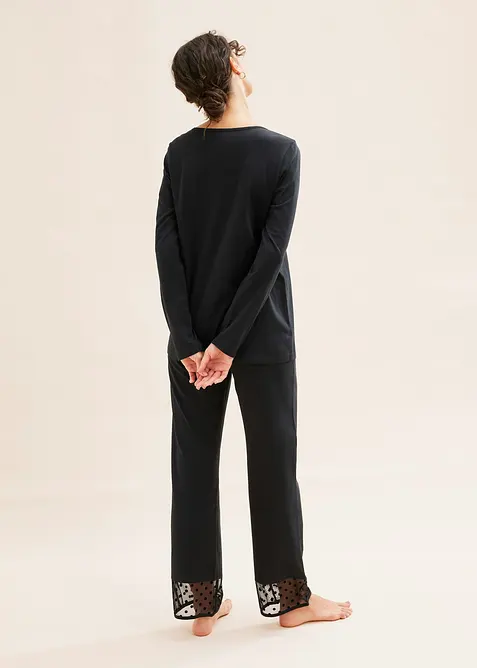 Pyjama met fijne mesh, bonprix