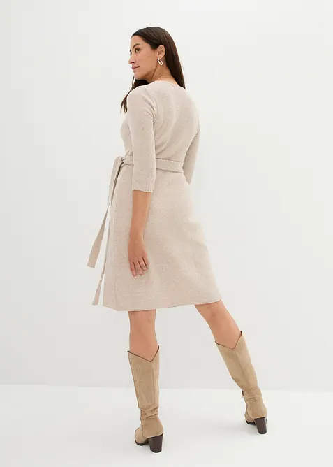 Zacht gebreide zwangerschapsjurk / voedingsjurk met 3/4 mouwen, bonprix