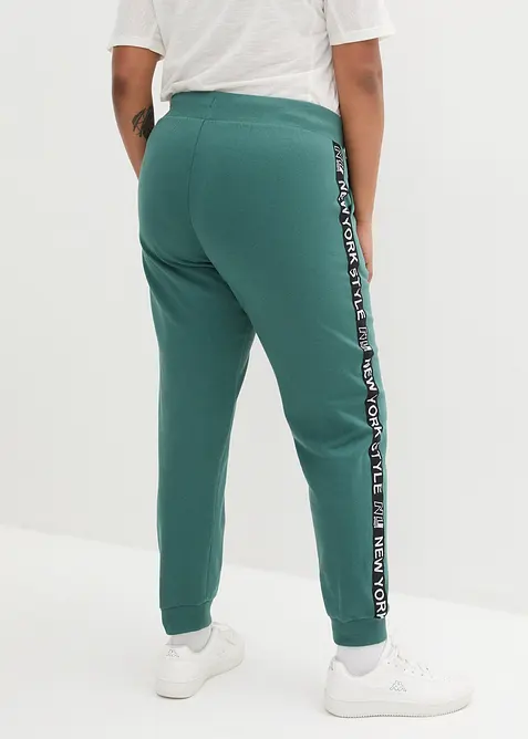 Sweatpants met tapes en statement print, bonprix