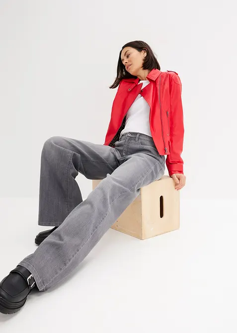 Barrel jeans met high waist en biologisch katoen, bonprix