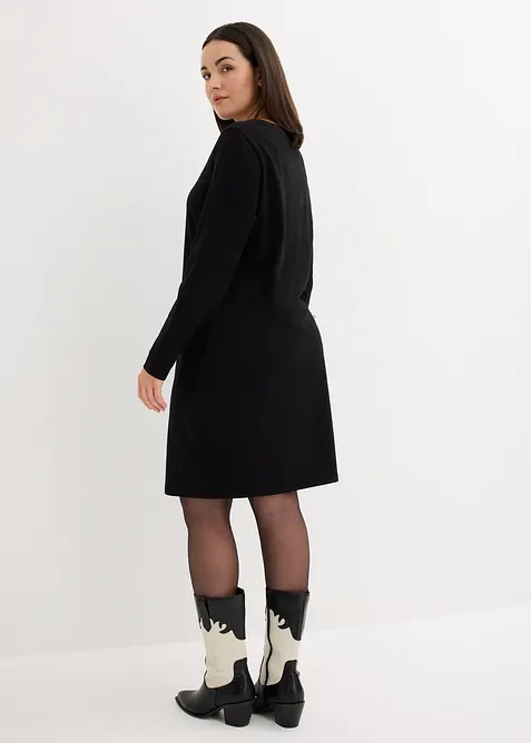 Jersey jurk van katoen met stretch (set van 2), bonprix