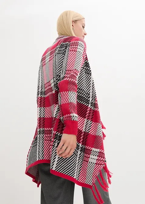 Lang vest met franjes, bonprix