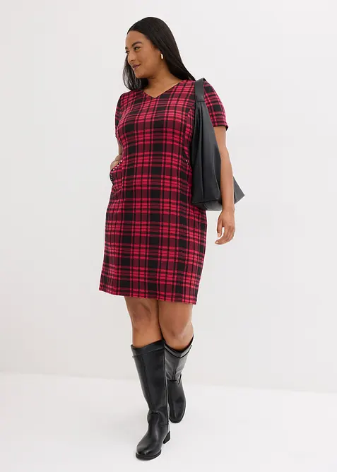 Jacquard jurk met studs, bonprix