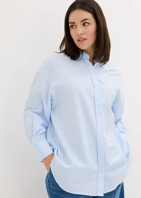Overhemdblouse van katoen, bonprix