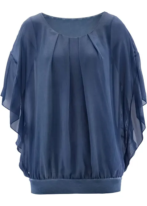 Chiffon blouse met ondershirt, bonprix