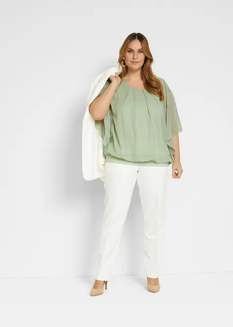 Chiffon blouse met ondershirt, bonprix