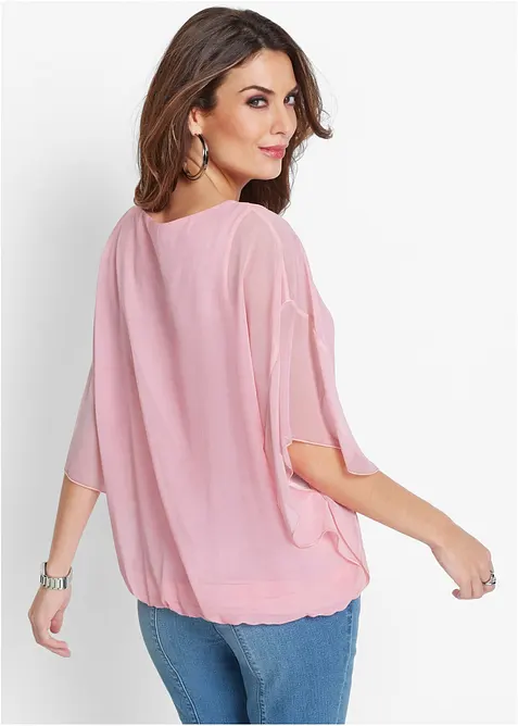 Chiffon blouse met ondershirt, bonprix