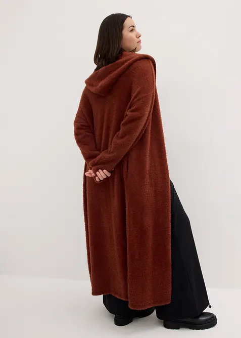 Lang gebreid vest van zacht verengaren, bonprix