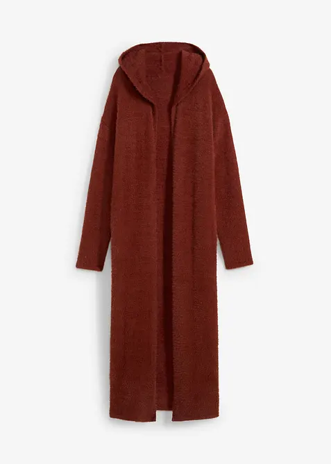 Lang gebreid vest van zacht verengaren, bonprix