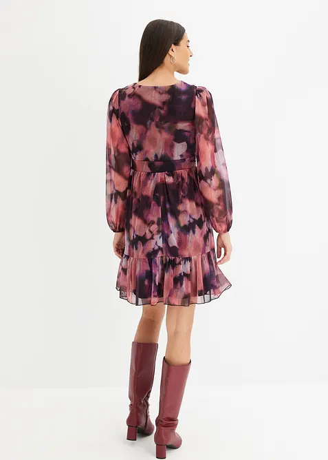 Gedessineerde mesh jurk, bonprix