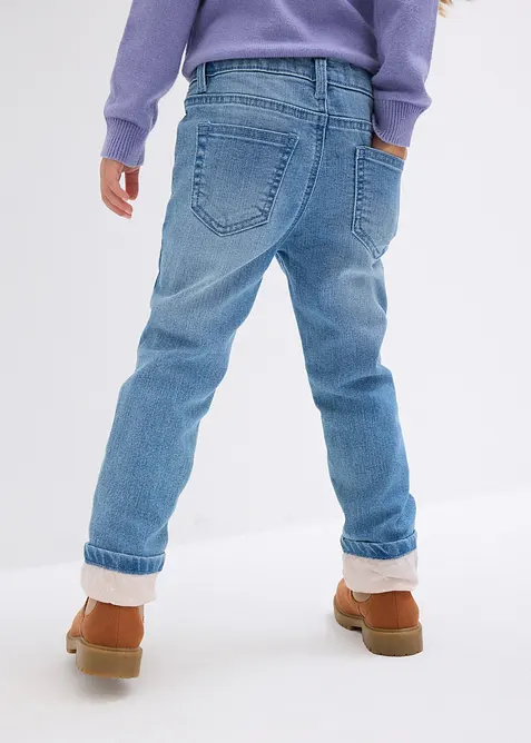 Meisjes thermojeans met jersey voering, slim fit, bonprix