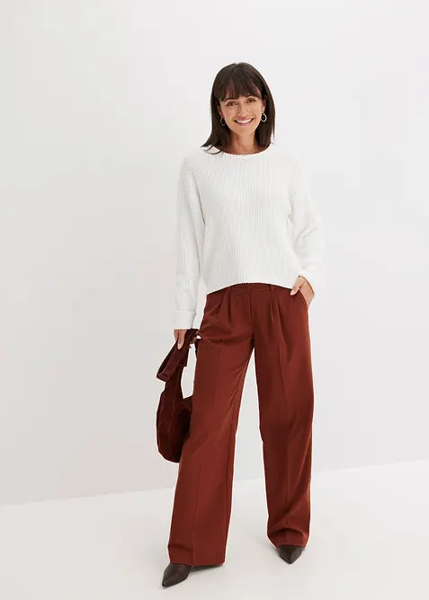 Oversized trui van zachte chenille, bonprix