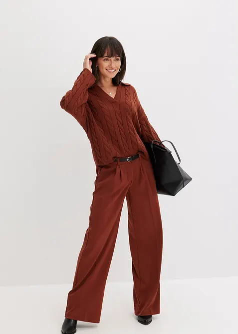 Oversized trui van een zachte kasjmiermix, bonprix