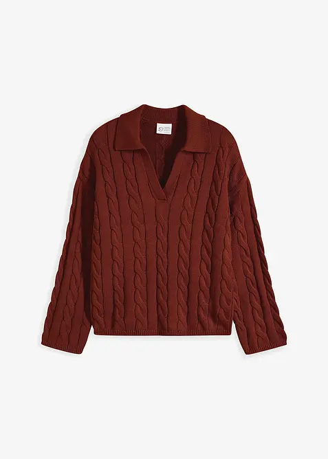 Oversized trui van een zachte kasjmiermix, bonprix