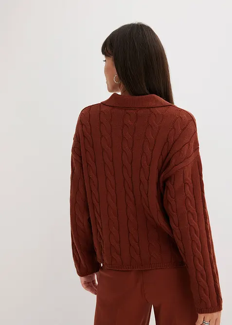 Oversized trui van een zachte kasjmiermix, bonprix