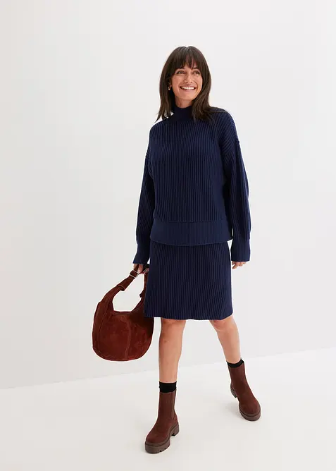 Oversized trui van puur katoen, bonprix