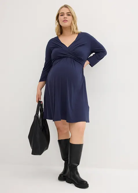 Zwangerschapsjurk/voedingsjurk van viscose-stretch, bonprix