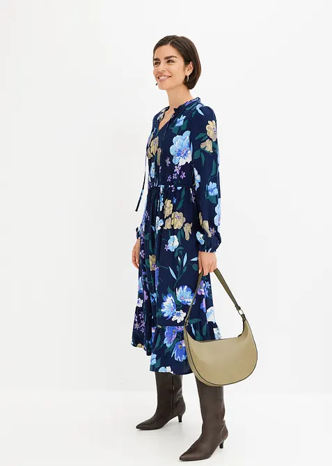 Midi jurk van soepele viscose, bonprix