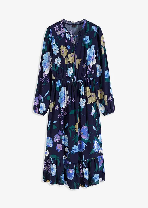 Midi jurk van soepele viscose, bonprix