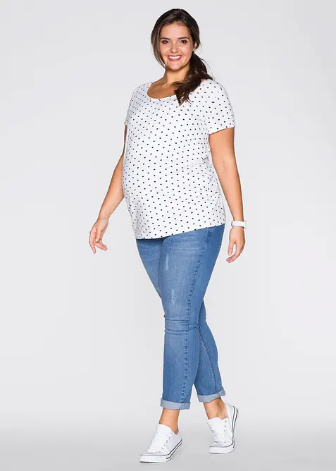 Zwangerschapsshirt (set van 2) met biologisch katoen, bonprix