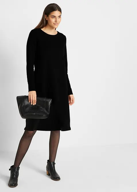 Gebreide jurk met gerecycled katoen, bonprix